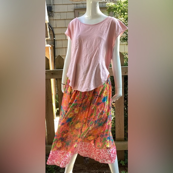 Bright And Colourful Boho Floral Skirt With 1/2 Slip - Picture 7 of 12